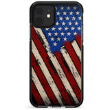 Distressed US Flag Black Impact Phone Case for iPhone 11 Pro Max