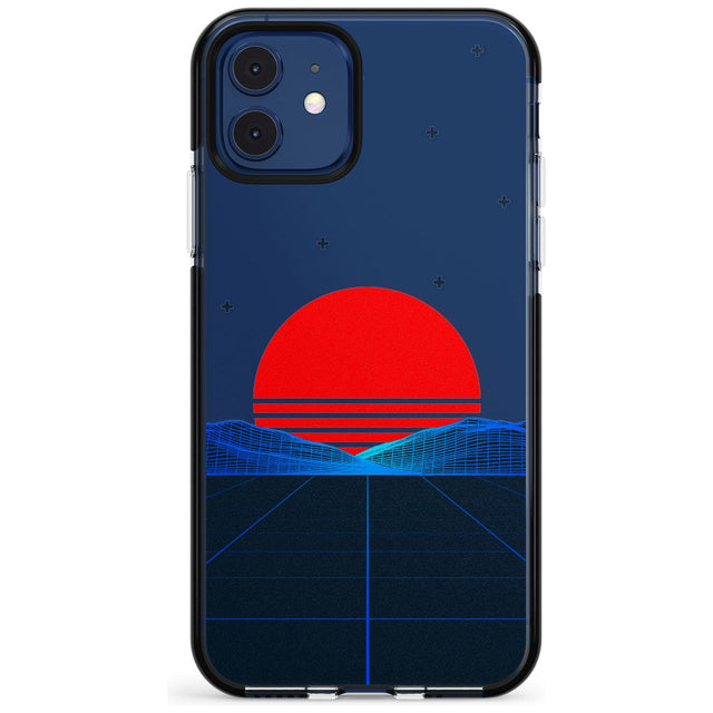 Japanese Sunset Vaporwave Black Impact Phone Case for iPhone 11 Pro Max