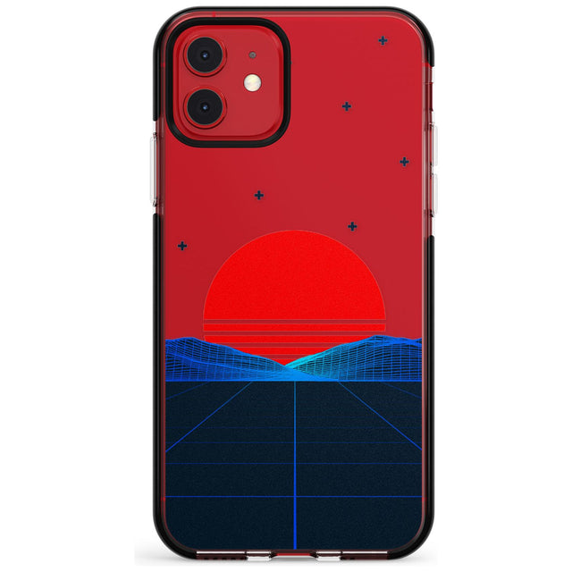 Japanese Sunset Vaporwave Black Impact Phone Case for iPhone 11 Pro Max