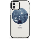 Scorpio Zodiac Transparent Design - Blue Black Impact Phone Case for iPhone 11