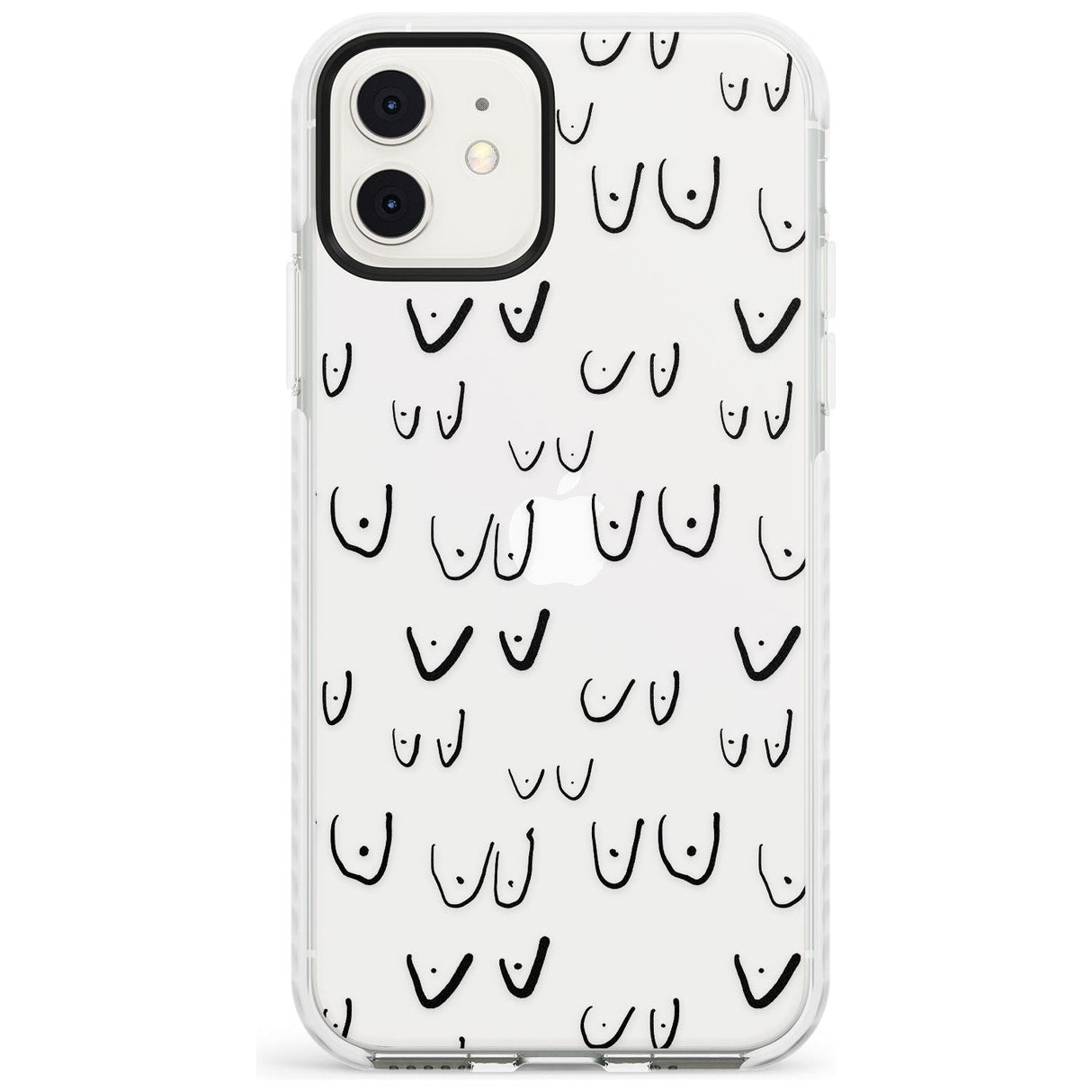 Boob Pattern (Black) Slim TPU Phone Case for iPhone 11