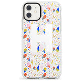 White Monogram Floral iPhone Case  Impact Case Custom Phone Case - Case Warehouse