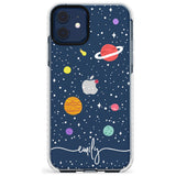 Custom Cute Cartoon Planets (Clear) Slim TPU Phone Case for iPhone 11