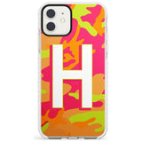 Bright Neon Camo Solid Monogram iPhone Case  Impact Case Custom Phone Case - Case Warehouse