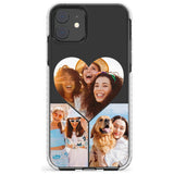 Personalised Heart Photo Grid Impact Phone Case for iPhone 11, iphone 12