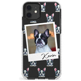 French Bulldog, Black & White - Custom Dog Photo Slim TPU Phone Case for iPhone 11