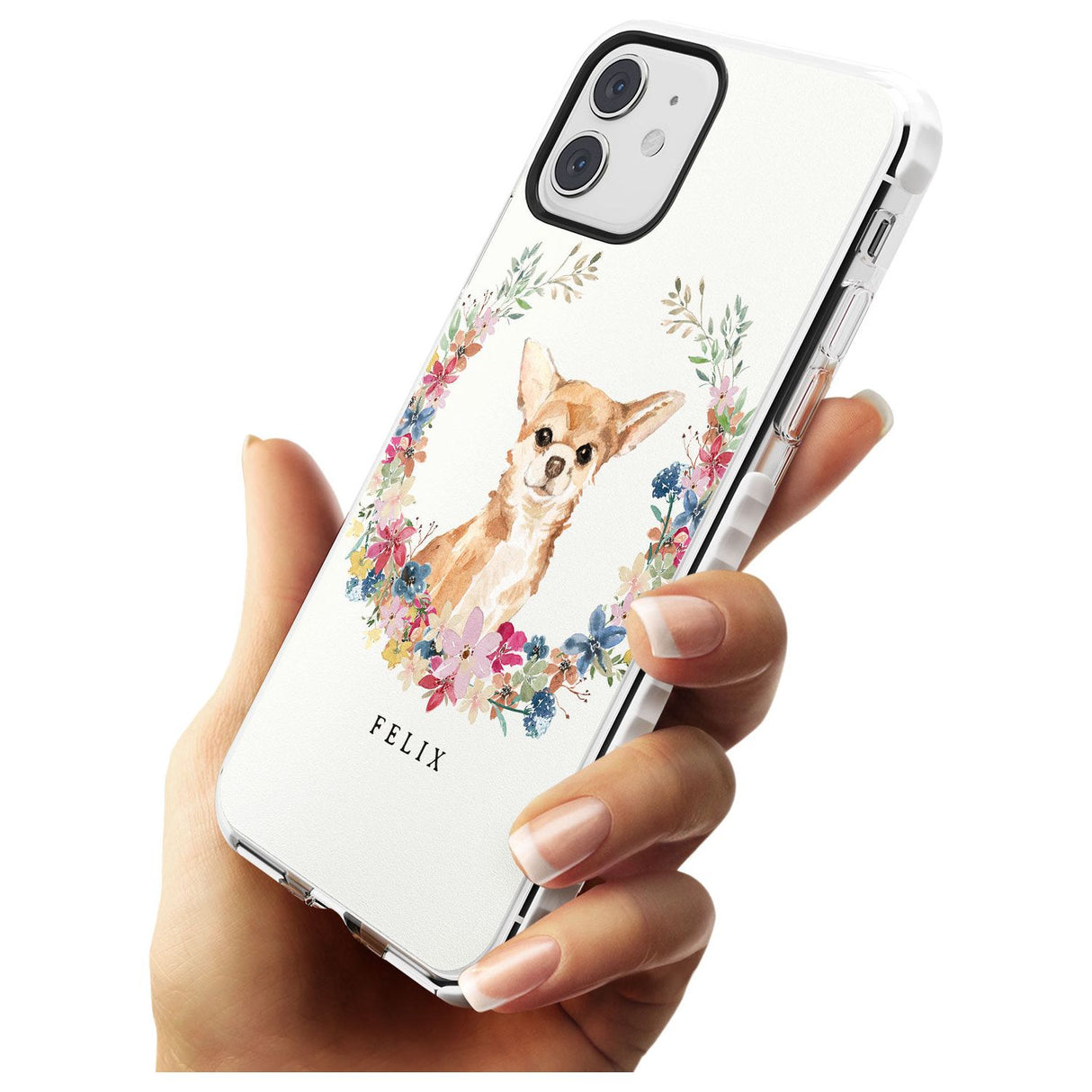 Chihuahua - Watercolour Dog Portrait Impact Phone Case for iPhone 11