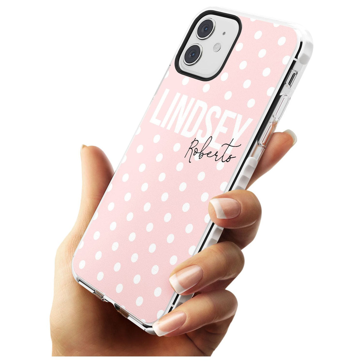 Custom Pink Polka iPhone Case   Custom Phone Case - Case Warehouse