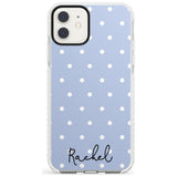 Simple Light Blue Dots iPhone Case  Impact Case Custom Phone Case - Case Warehouse