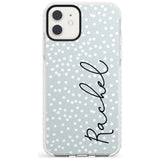 Vertical Cursive & Dots iPhone Case  Impact Case Custom Phone Case - Case Warehouse