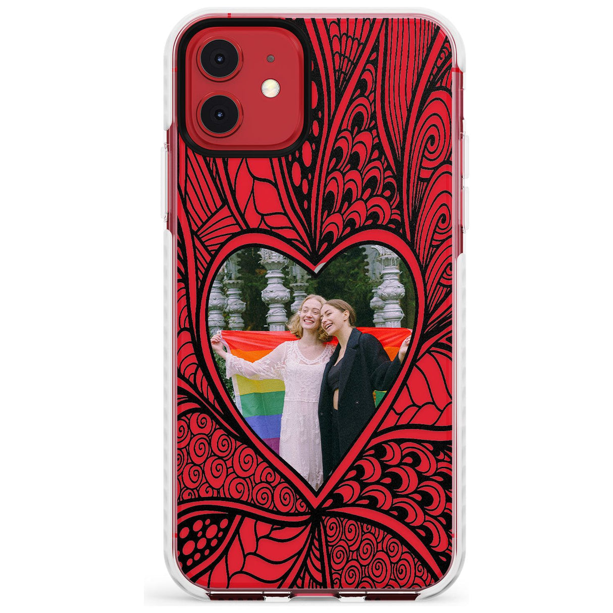 Personalised Henna Heart Photo Case Impact Phone Case for iPhone 11