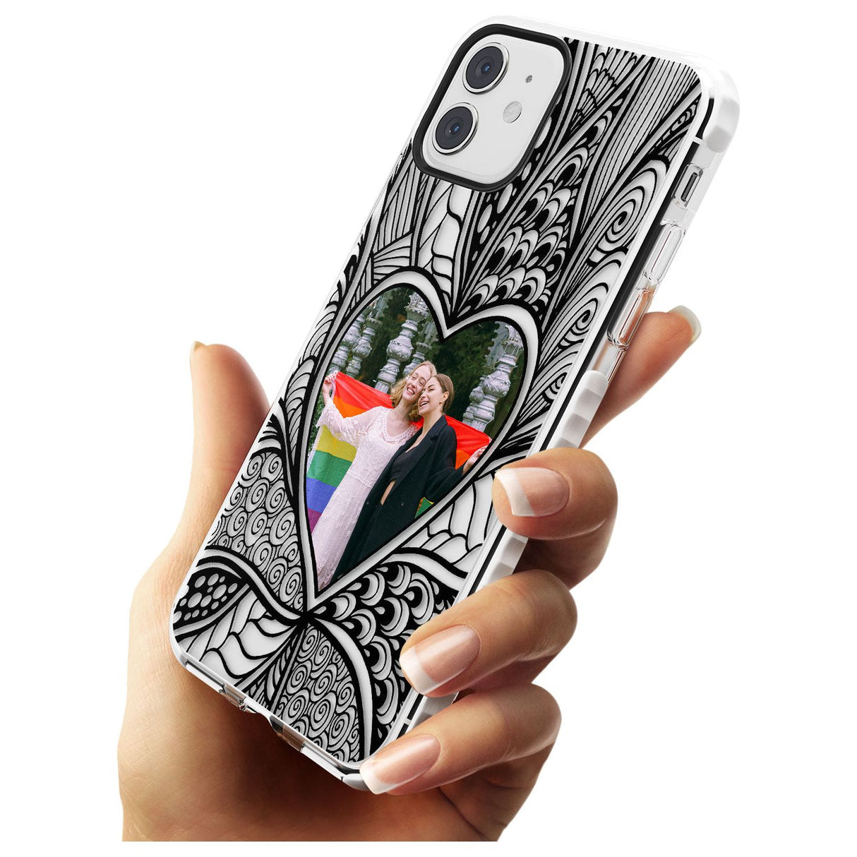 Personalised Henna Heart Photo Case Impact Phone Case for iPhone 11