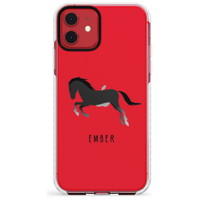 Personalised Black Horse Impact Phone Case for iPhone 11