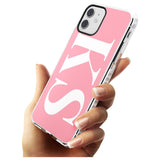 White & Pink Personalised Letters iPhone Case   Custom Phone Case - Case Warehouse