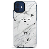 Personalised Black & White Marble Slim TPU Phone Case for iPhone 11