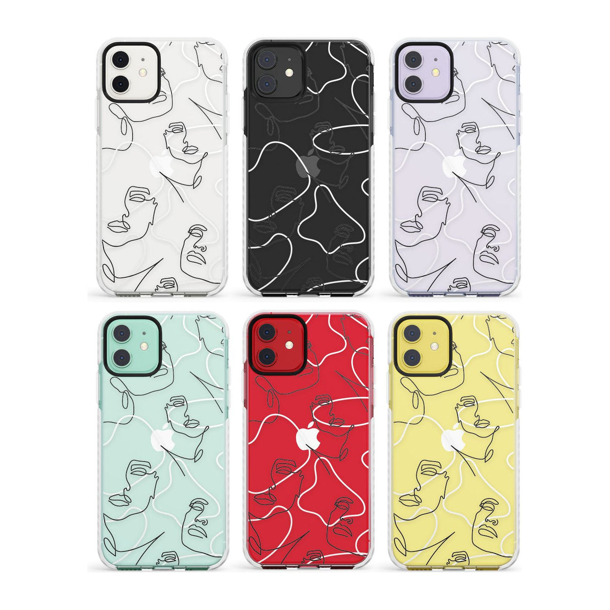 Personalised Abstract Faces Impact Phone Case for iPhone 11, iphone 12