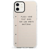 Custom School Paper Slim TPU Phone Case for iPhone 11