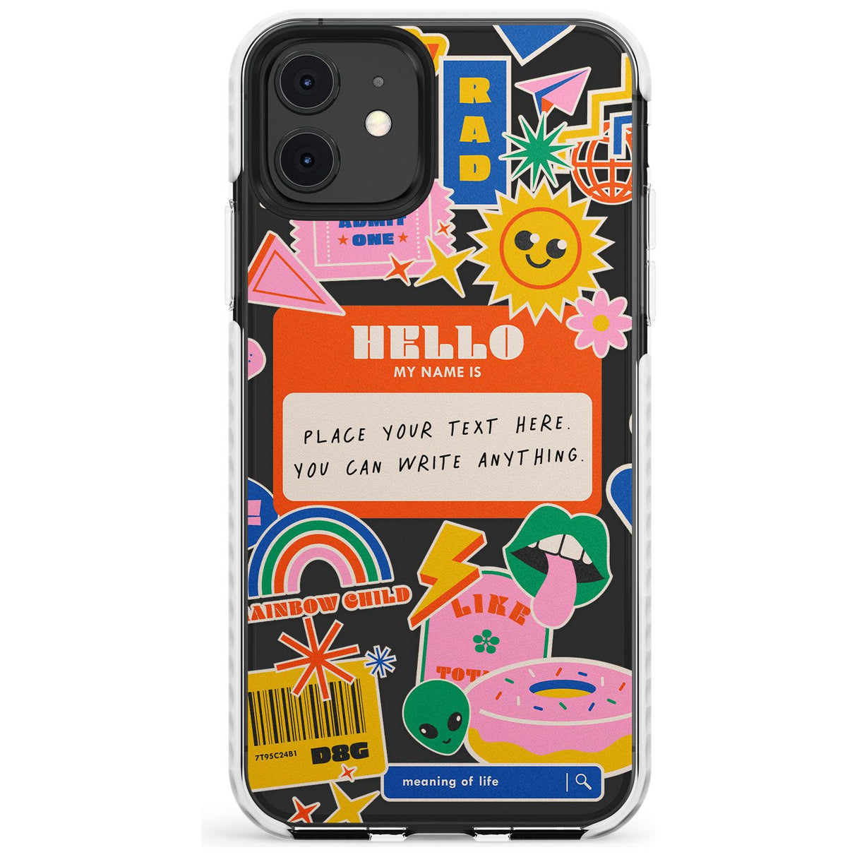 Custom Nostalgia Sticker Mix #2 Slim TPU Phone Case for iPhone 11