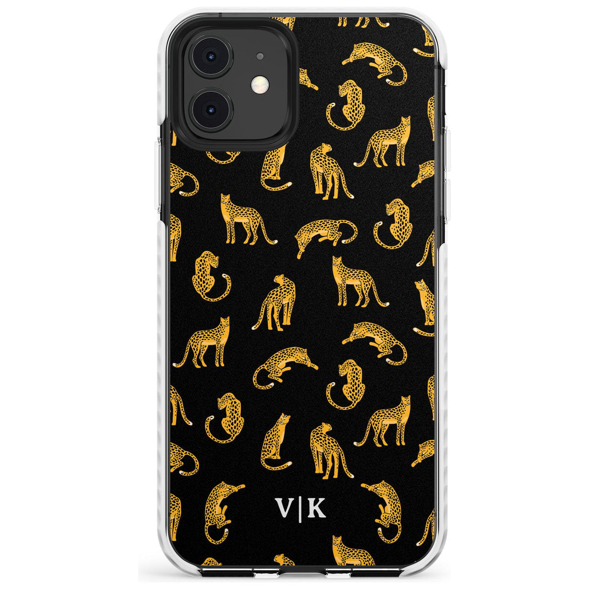 Personalised Cheetah Pattern: Black Slim TPU Phone Case for iPhone 11