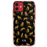 Personalised Cheetah Pattern: Black Slim TPU Phone Case for iPhone 11