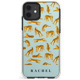 Personalised Tiger Pattern: Turquoise Slim TPU Phone Case for iPhone 11