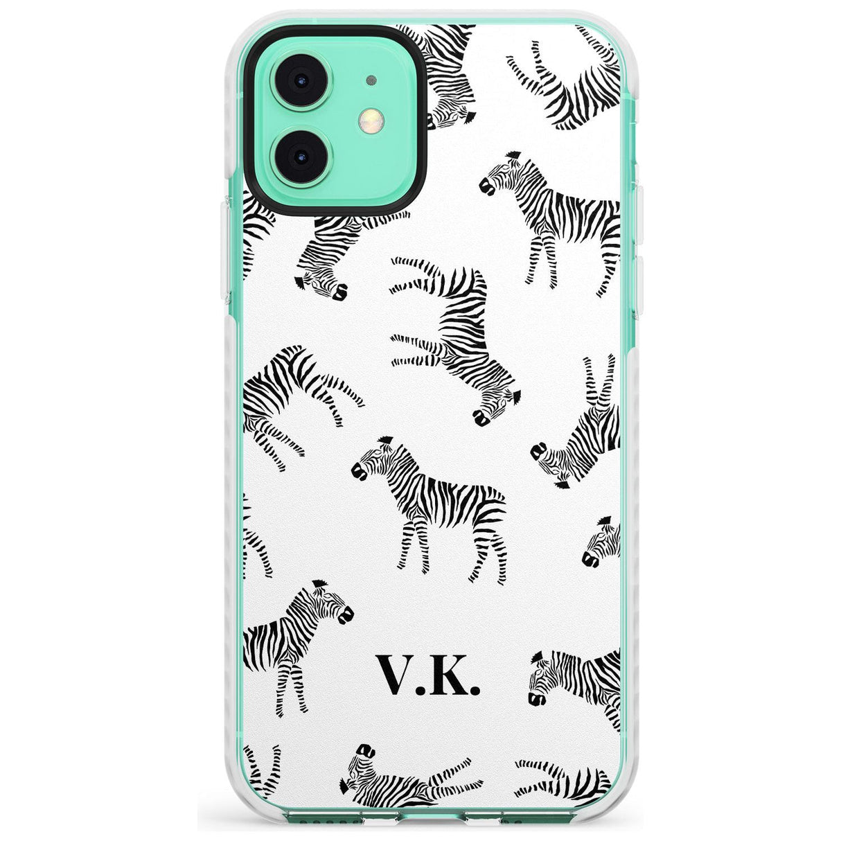 Personalised Zebra Pattern Slim TPU Phone Case for iPhone 11