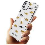 Personalised Jaguar Pattern on Transparent Impact Phone Case for iPhone 11