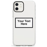 Personalised Create your own Warning Label Impact Phone Case for iPhone 11, iphone 12