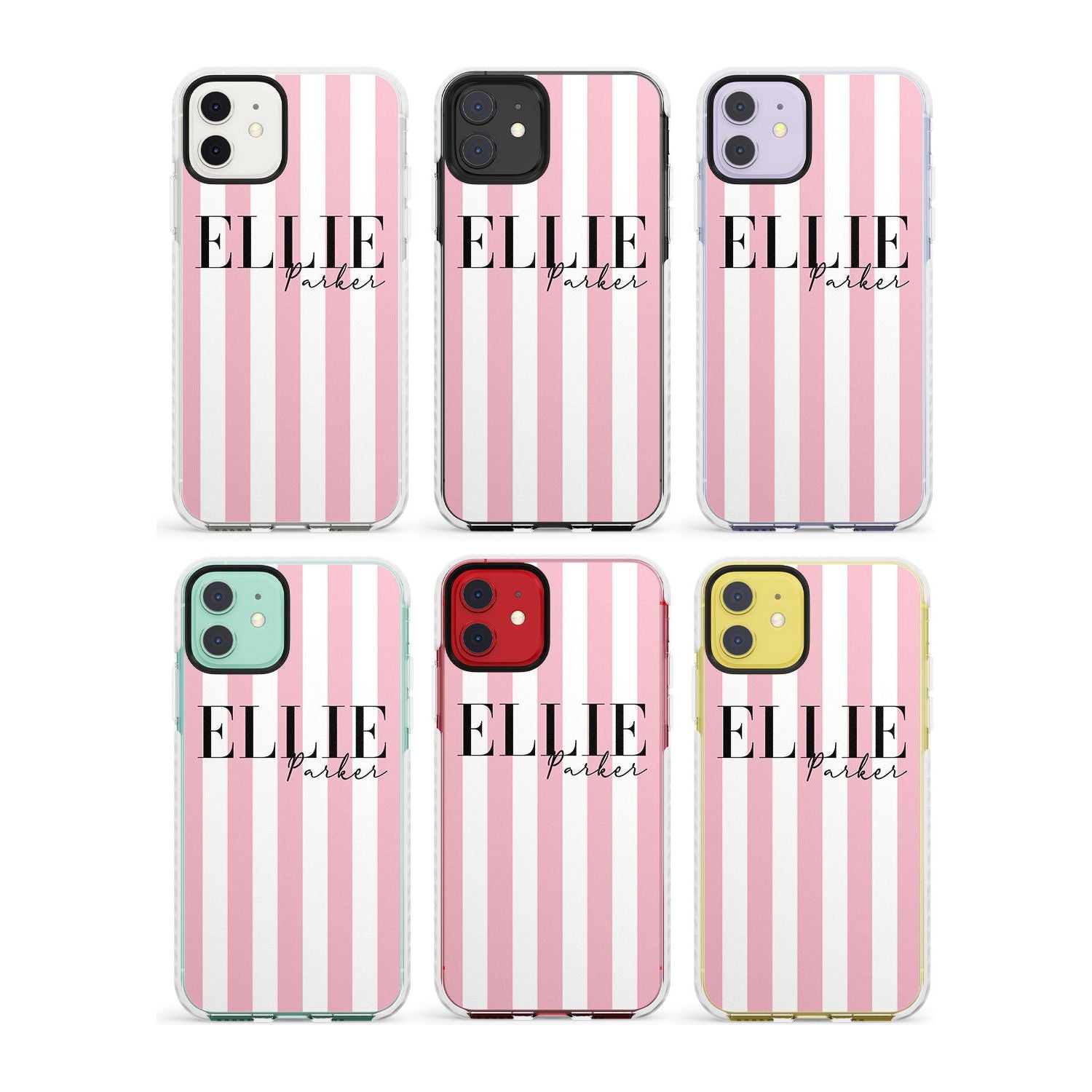 White Stars on Clear Impact Phone Case for iPhone 11, iphone 12