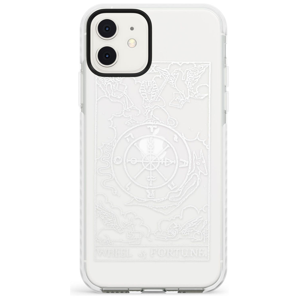 Wheel of Fortune Tarot Card - White Transparent Slim TPU Phone Case for iPhone 11