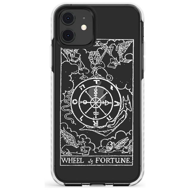 Wheel of Fortune Tarot Card - White Transparent Slim TPU Phone Case for iPhone 11