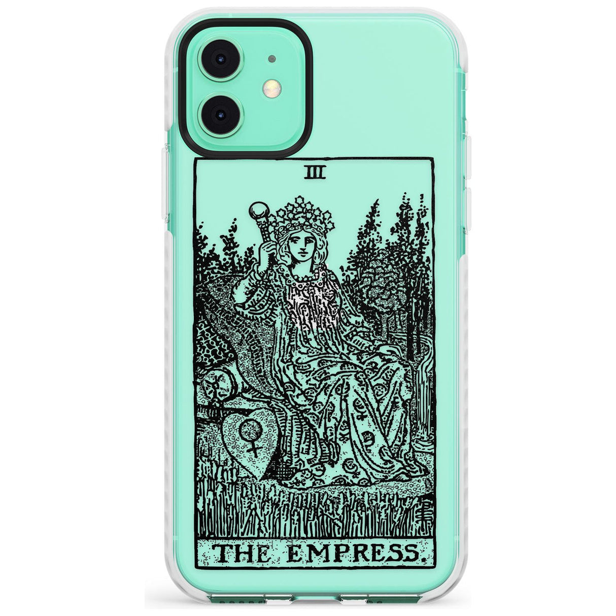 The Empress Tarot Card - Transparent Slim TPU Phone Case for iPhone 11