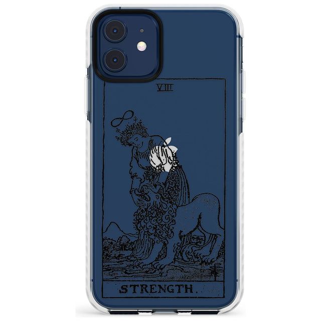 Strength Tarot Card - Transparent Slim TPU Phone Case for iPhone 11