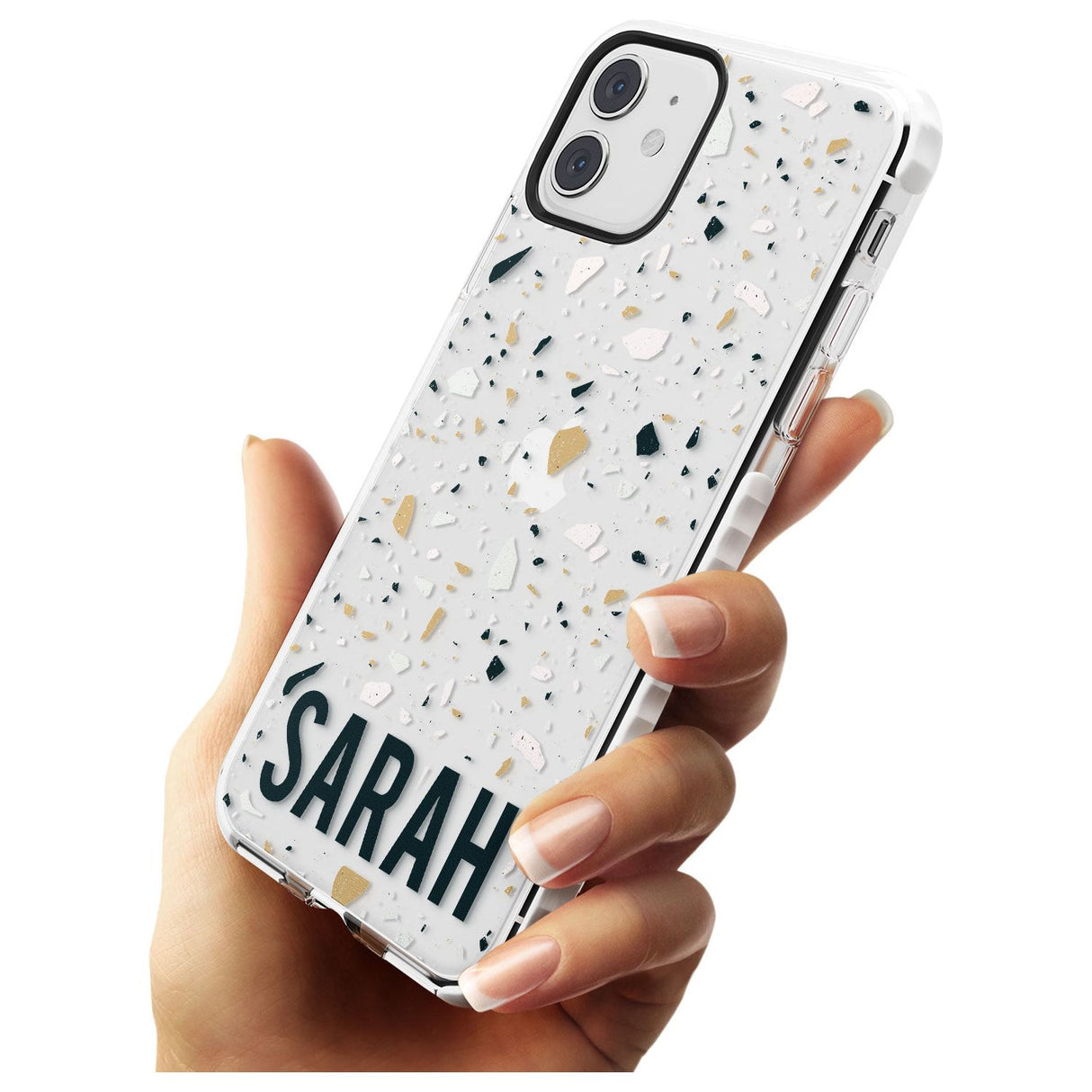 Customised Terrazzo - Blue, Pink, Brown Impact Phone Case for iPhone 11