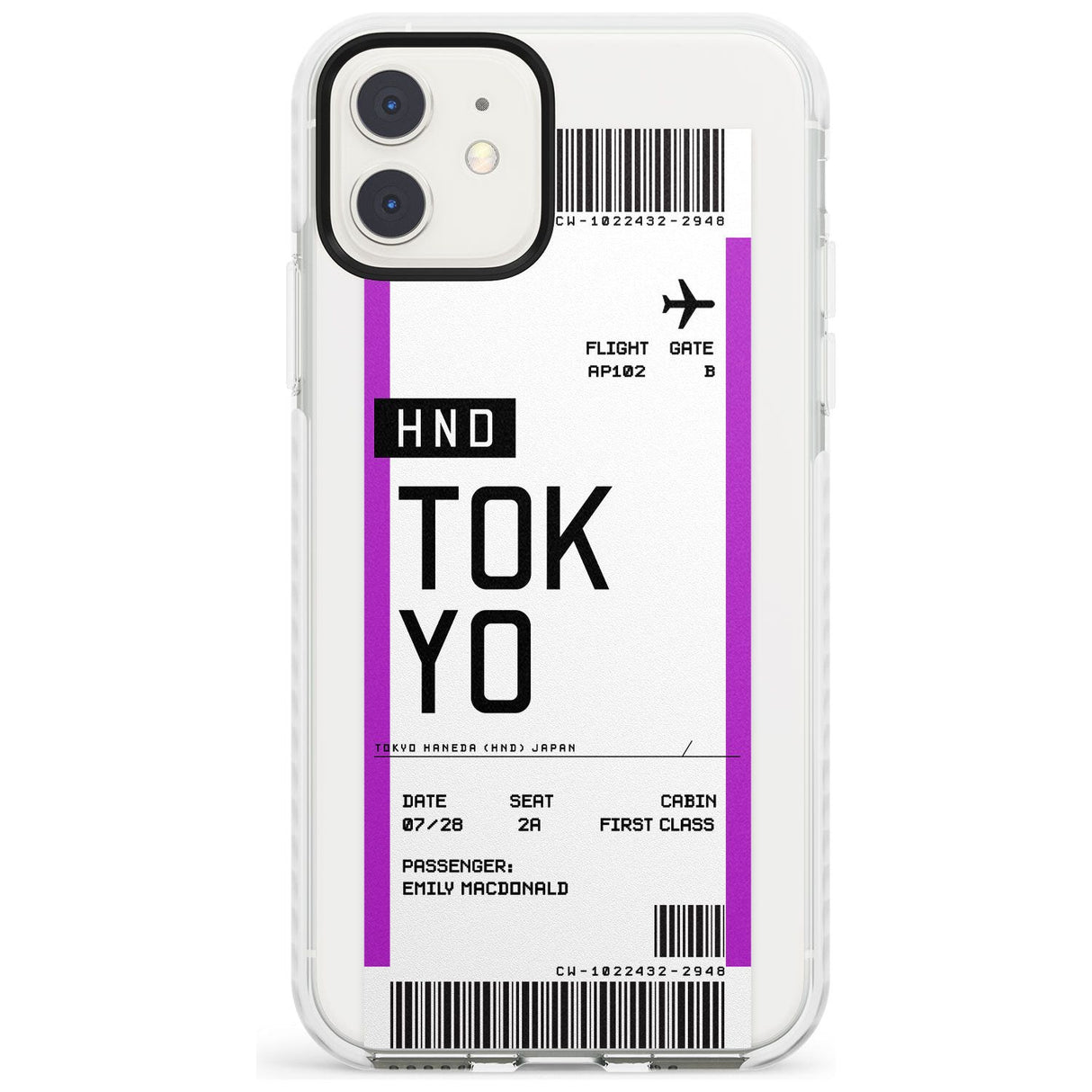 Tokyo Boarding Pass iPhone Case  Impact Case Custom Phone Case - Case Warehouse