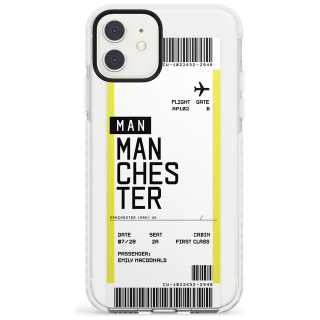 Manchester Boarding Pass  Impact Case Custom Phone Case - Case Warehouse