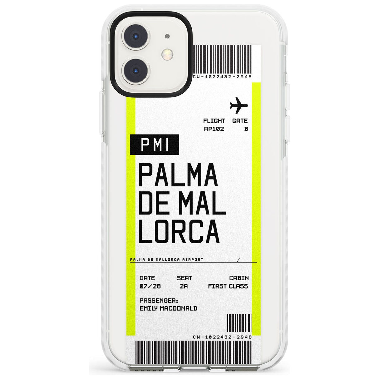 Palma De Mallorca Boarding Pass iPhone Case  Impact Case Custom Phone Case - Case Warehouse