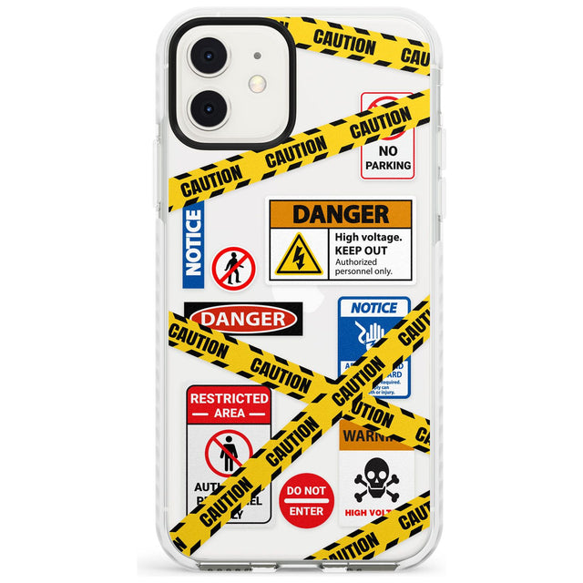 CAUTION Slim TPU Phone Case for iPhone 11