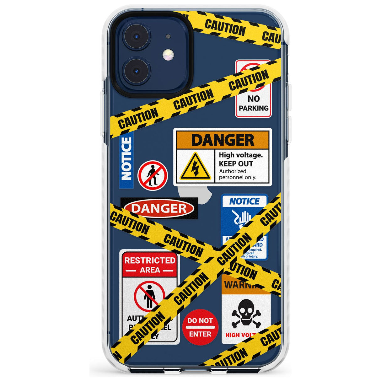 CAUTION Slim TPU Phone Case for iPhone 11