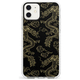 Black and Gold Dragon Pattern Impact Phone Case for iPhone 11