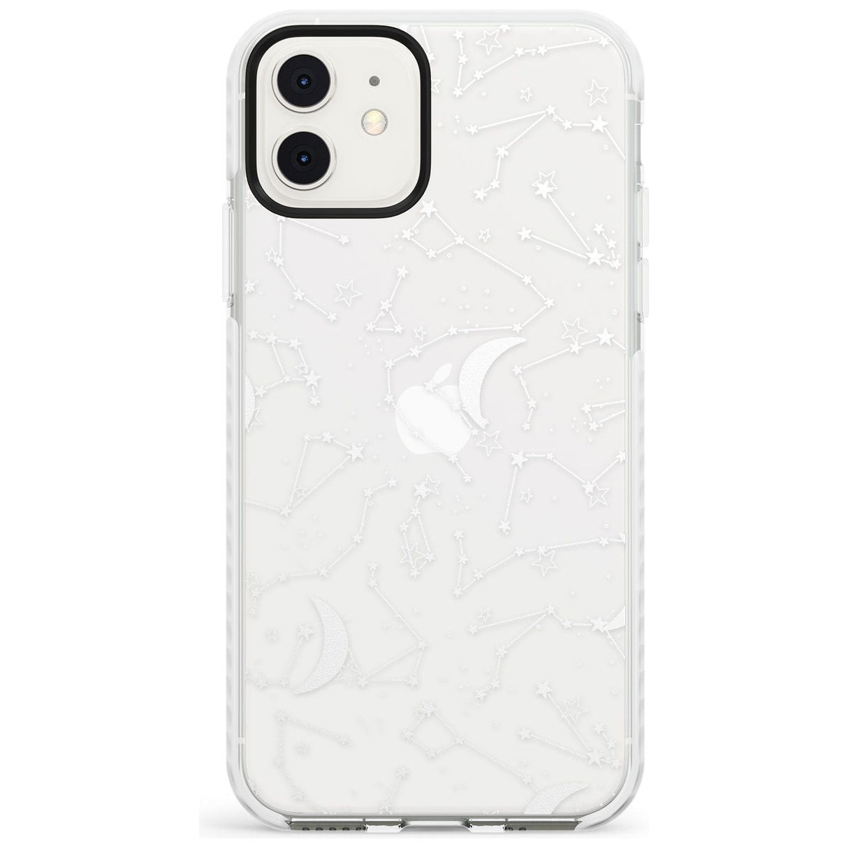 White Constellations on Clear Slim TPU Phone Case for iPhone 11