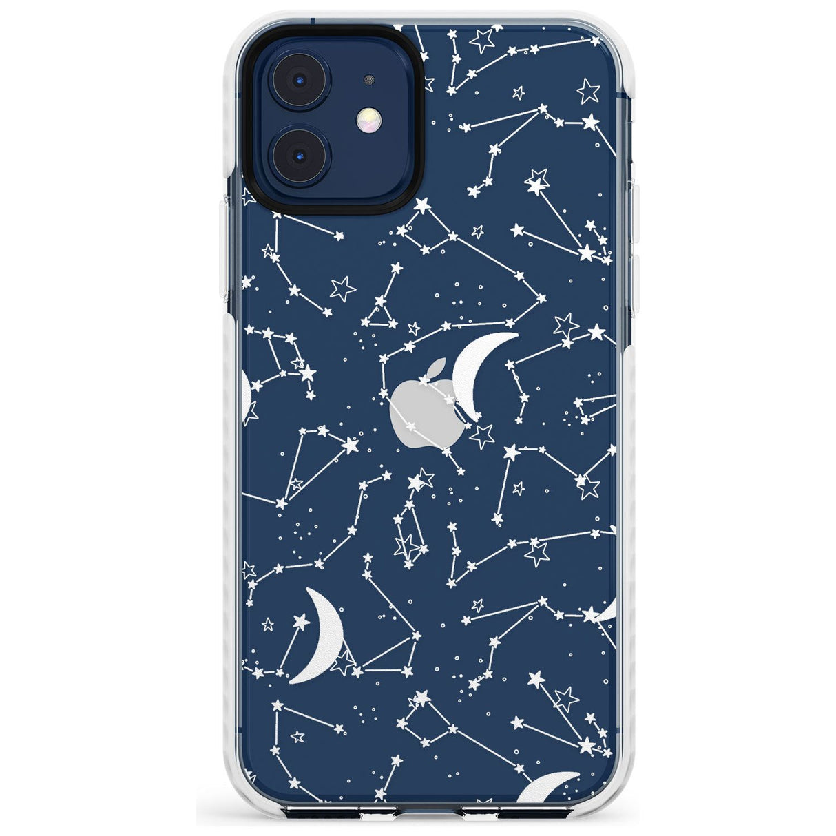 White Constellations on Clear Slim TPU Phone Case for iPhone 11