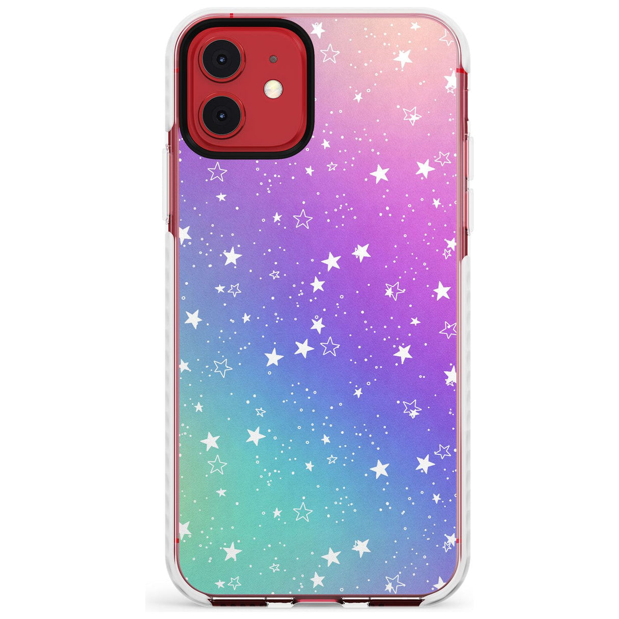 White Stars on Pastels Slim TPU Phone Case for iPhone 11