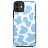 Blue and White Cow Print Impact Phone Case for iPhone 11