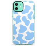 Blue and White Cow Print Impact Phone Case for iPhone 11