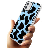 Blue and Black Cow Print Impact Phone Case for iPhone 11