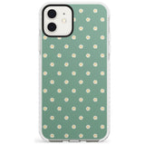 Daisy Pattern - Teal Cute Floral Daisy Design Slim TPU Phone Case for iPhone 11