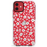 Floral Print on Clear - Cute Floral Design Slim TPU Phone Case for iPhone 11