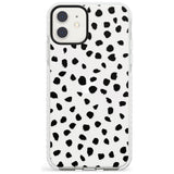 Black on Transparent Dalmatian Polka Dot Spots Impact Phone Case for iPhone 11