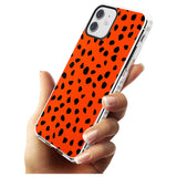 Black & Bright Red Dalmatian Polka Dot Spots Impact Phone Case for iPhone 11